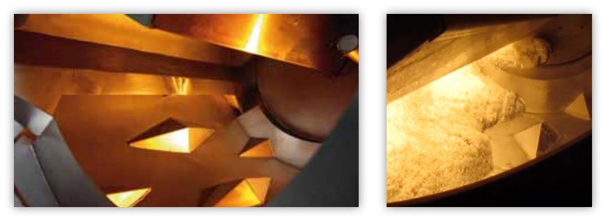 Infrared crystal dryer continuous processing