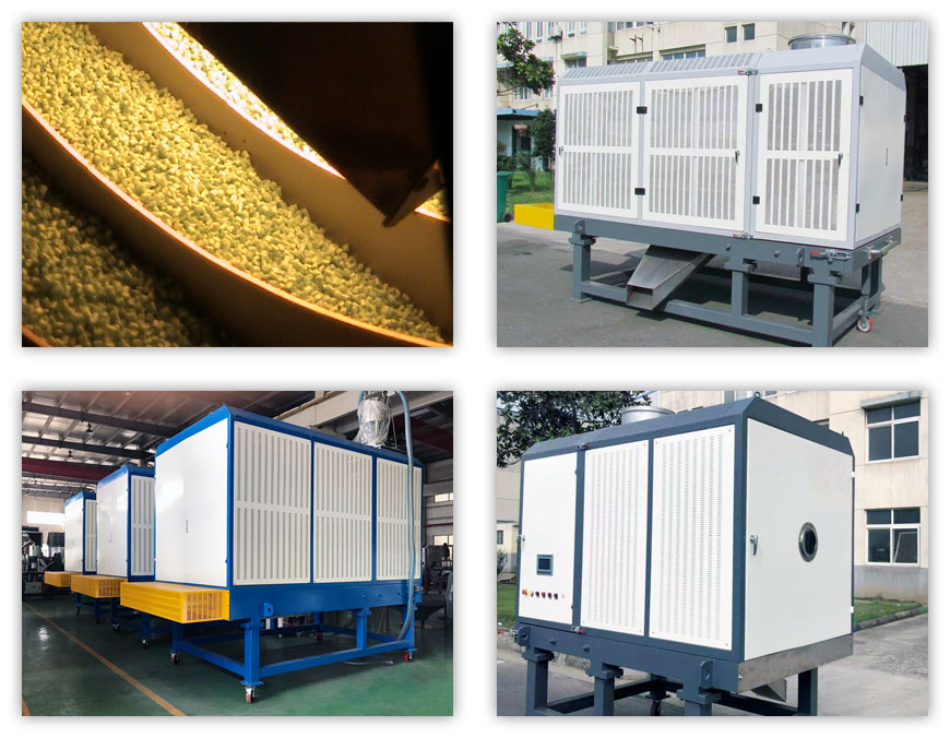 Infrared crystal dryer continuous processing