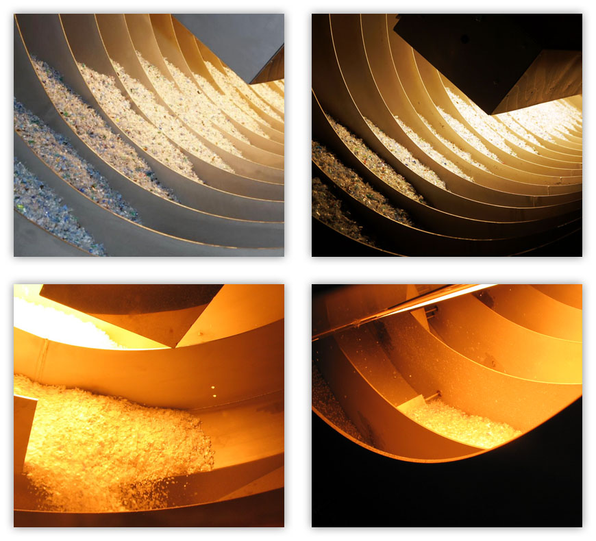 Infrared crystal dryer continuous processing